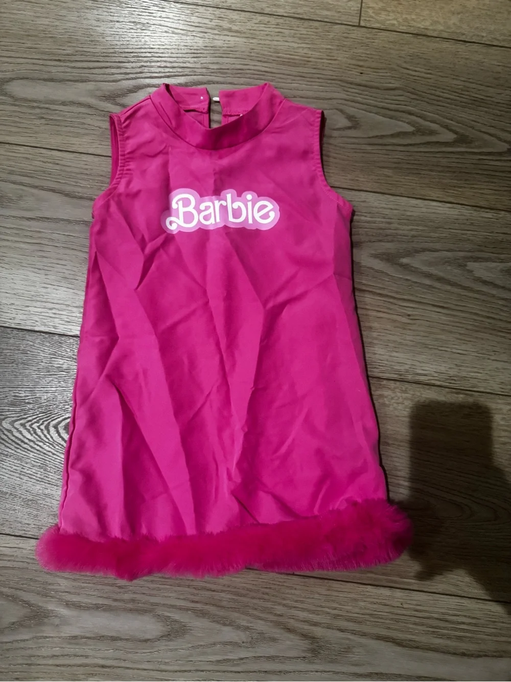 Barbie Girls' Hot Pink Sleeveless costume Dress
